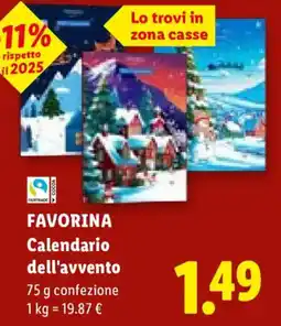 Lidl Favorina Calendario dell'avvento offerta