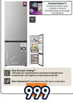 Unieuro Refrigeratore LG offerta