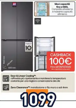 Unieuro Refrigeratore LG offerta