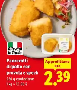Lidl Panzerotti di pollo con provola e speck offerta