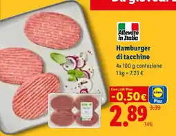 Lidl Hamburger di tacchino offerta