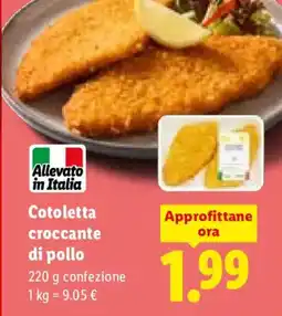 Lidl Cotoletta croccante di pollo offerta