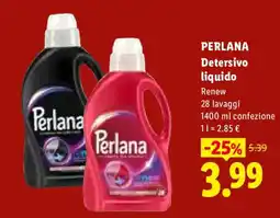 Lidl Perlana Detersivo liquido offerta