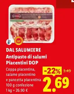 Lidl Antipasto di salumi Piacentini DOP offerta