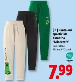 Lidl Pantaloni sportivi da bambino "Minecraft" offerta