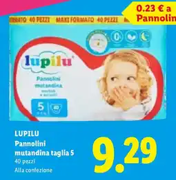 Lidl Lupilu Pannolini mutandina taglia 5 offerta