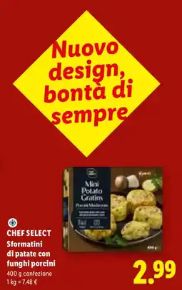 Lidl Chef Select Sformatini di patate con funghi porcini offerta
