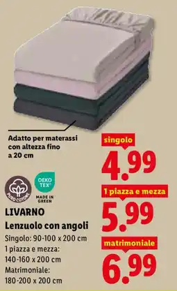 Lidl Lenzuolo con angoli LIVARNO offerta