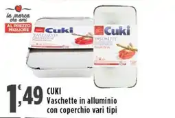 Rossotono Carrefour Cuki Vaschette in alluminio con coperchio offerta