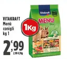 Rossotono Carrefour Vitakraft Menu conigli offerta