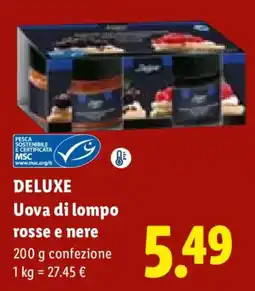 Lidl Deluxe Uova di lompo rosse e nere offerta