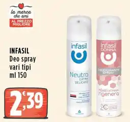 Rossotono Carrefour Infasil Deo spray offerta