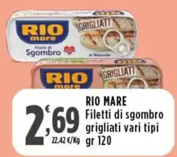 Rossotono Carrefour Rio Mare Filetti di sgombro grigliati offerta