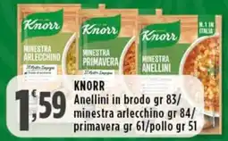 Rossotono Carrefour Knorr Anellini in brodo offerta