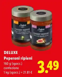 Lidl Deluxe Peperoni ripieni offerta
