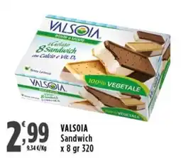 Rossotono Carrefour Valsolia Sandwich offerta