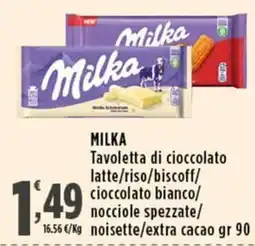 Rossotono Carrefour Milka Tavoletta di cioccolato offerta