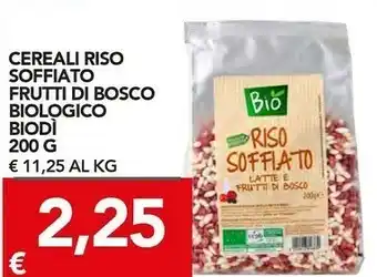 TuoDi Cereali riso soffiato frutti di bosco biologico offerta