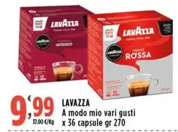 Rossotono Carrefour Lavazza A modo mio vari gusti offerta