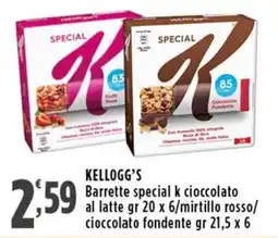 Rossotono Carrefour Kellogg's Barrette special k cioccolato offerta