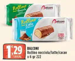 Rossotono Carrefour Balconi Rollino nocciola/latte/cacao offerta