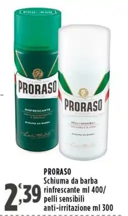Rossotono Carrefour Proraso Schiuma da barba offerta