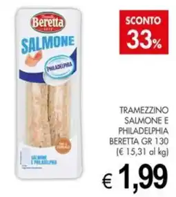 PrestoFresco Tramezzino salmone e philadelphia beretta offerta