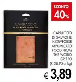 PrestoFresco Carpaccio di salmone norvegese affumicato offerta