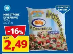 DPiù Minestrone di verdure di convenienza offerta