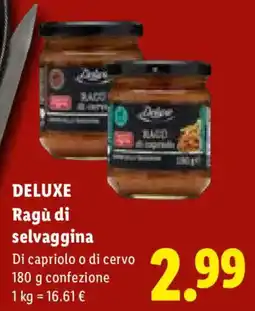 Lidl Deluxe Ragù di selvaggina offerta