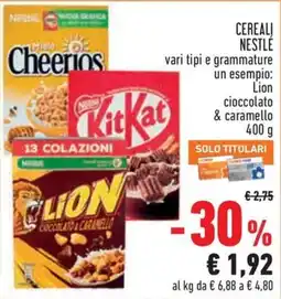 Conad City Cereal Nestlé offerta