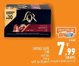 Conad City Capsule caffè L'OR offerta