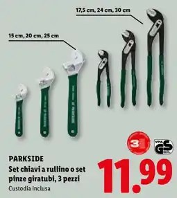 Lidl Parkside set chiavi a rullino o set pinze giratubi offerta
