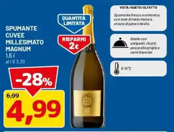 Spumante cuvee millesimato magnum