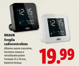 Lidl Sveglia radiocontrollata Braun offerta