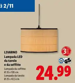 Lidl Lampada LED Livarino offerta
