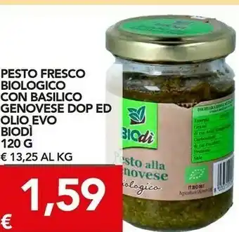 TuoDi Pesto fresco biologico con basilico genovese offerta