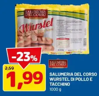 Salumeria del Corso Wurstel di pollo e tacchino