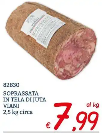 Soppressata in tela di juta Viani