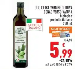 Conad City Olio extra vergine di oliva Conad Verso Natura offerta