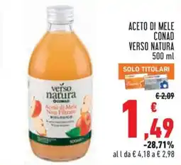 Conad City Aceto di Mele Verso Natura offerta