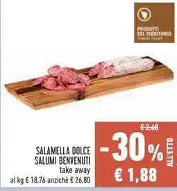 Conad City Salamella dolce salumi benvenuti offerta
