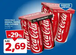 DPiù Coca-Cola zero zuccheri offerta