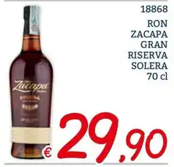 Zona Ron Zacapa Gran Riserva Solera offerta