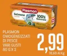 Supermercati Piccolo Plasmon omogeneizzati di pesce offerta