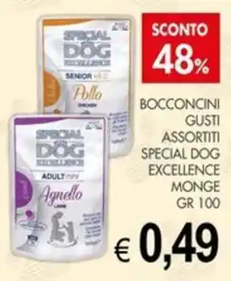 PrestoFresco Bocconcini gusti assortiti Special Dog Excellence Monge offerta