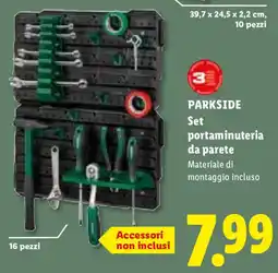 Lidl Parkside Set portaminuterie da parete offerta