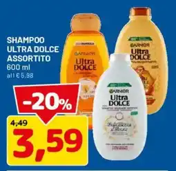 DPiù Shampoo ultra dolce garnier offerta