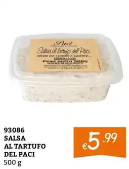 Zona Salsa al tartufo del Paci offerta