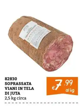 Zona Soppressata Viani in tela di juta offerta